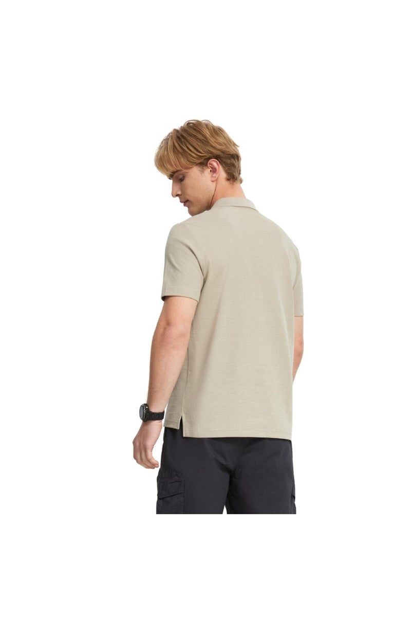 GIORDANO Brown Regular Fit Polo Shirt for Men - Image 4